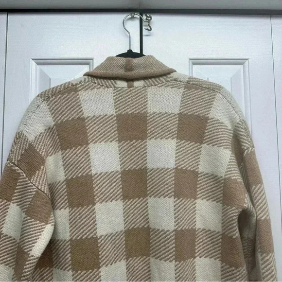 Madewell Minetta Sweater Coat in Buffalo Check Plaid Cardigan Wool Size XS - Picture 5 of 9